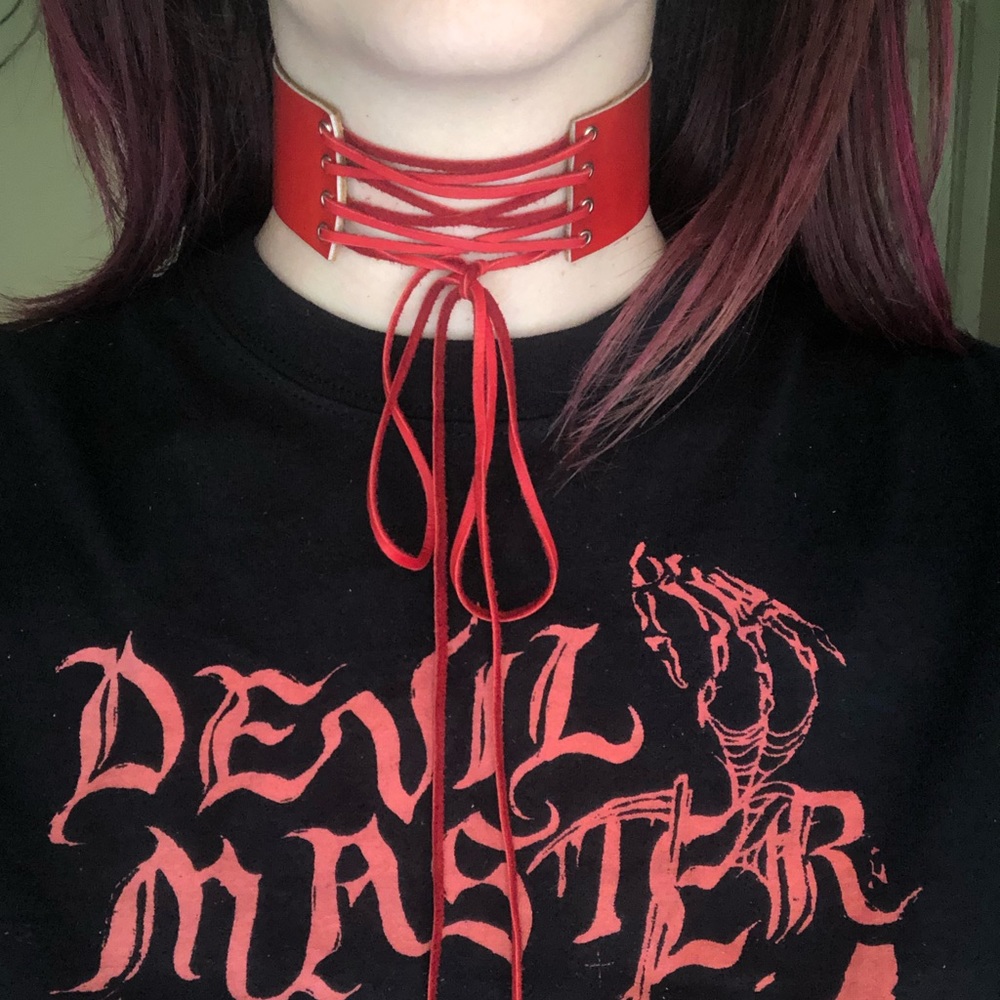 Paten Leather Corset Choker